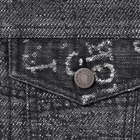 Supreme Archive Denim Jacquard Trucker Jacket - Black