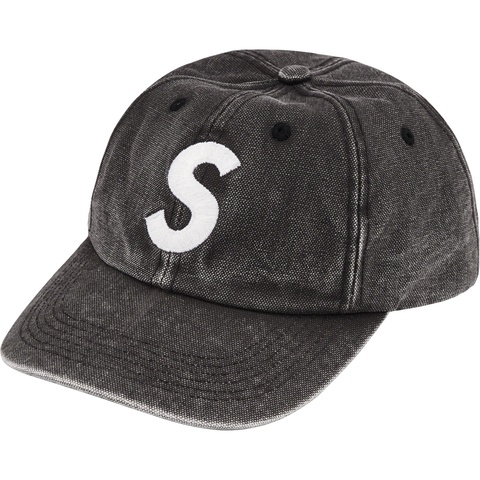 Supreme Pigment Canvas S Logo 6-Panel - Black