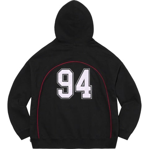 Supreme Boxy Piping Arc Hooded Sweatshirt - Black
