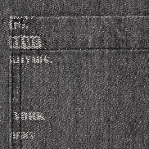 Supreme Trademark Jacquard Denim Shirt - Washed Black