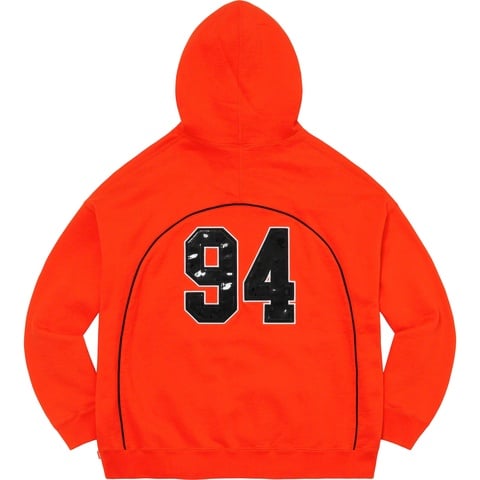 Supreme Boxy Piping Arc Hooded Sweatshirt - Bright Orange