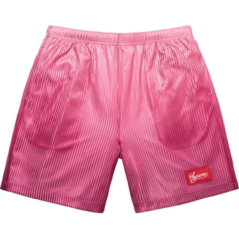 Supreme Gradient Mesh Stripe Baggy Short - Magenta