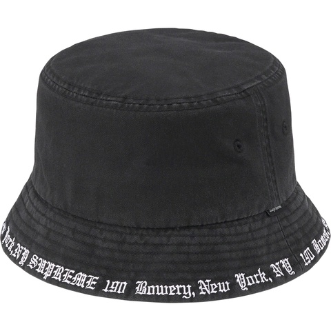 Supreme Embroidered Brim Crusher - Black