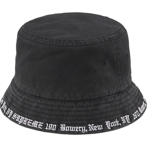 Supreme Embroidered Brim Crusher - Black