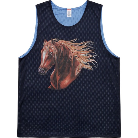 Supreme Mustang Reversible Basketball Jersey - Navy