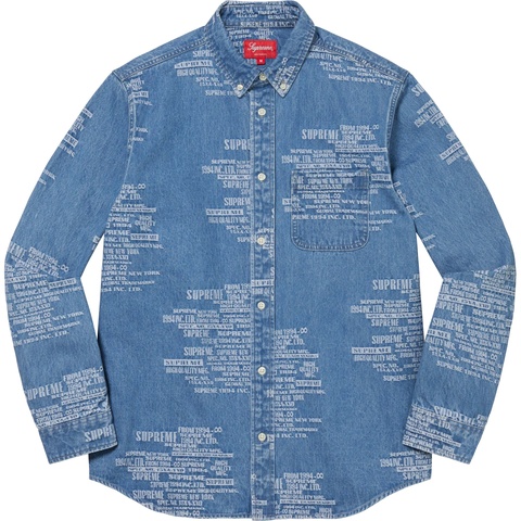 Trademark Jacquard Denim Shirt - Supreme