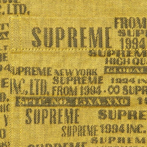 Supreme Trademark Jacquard Denim Shirt - Washed Yellow