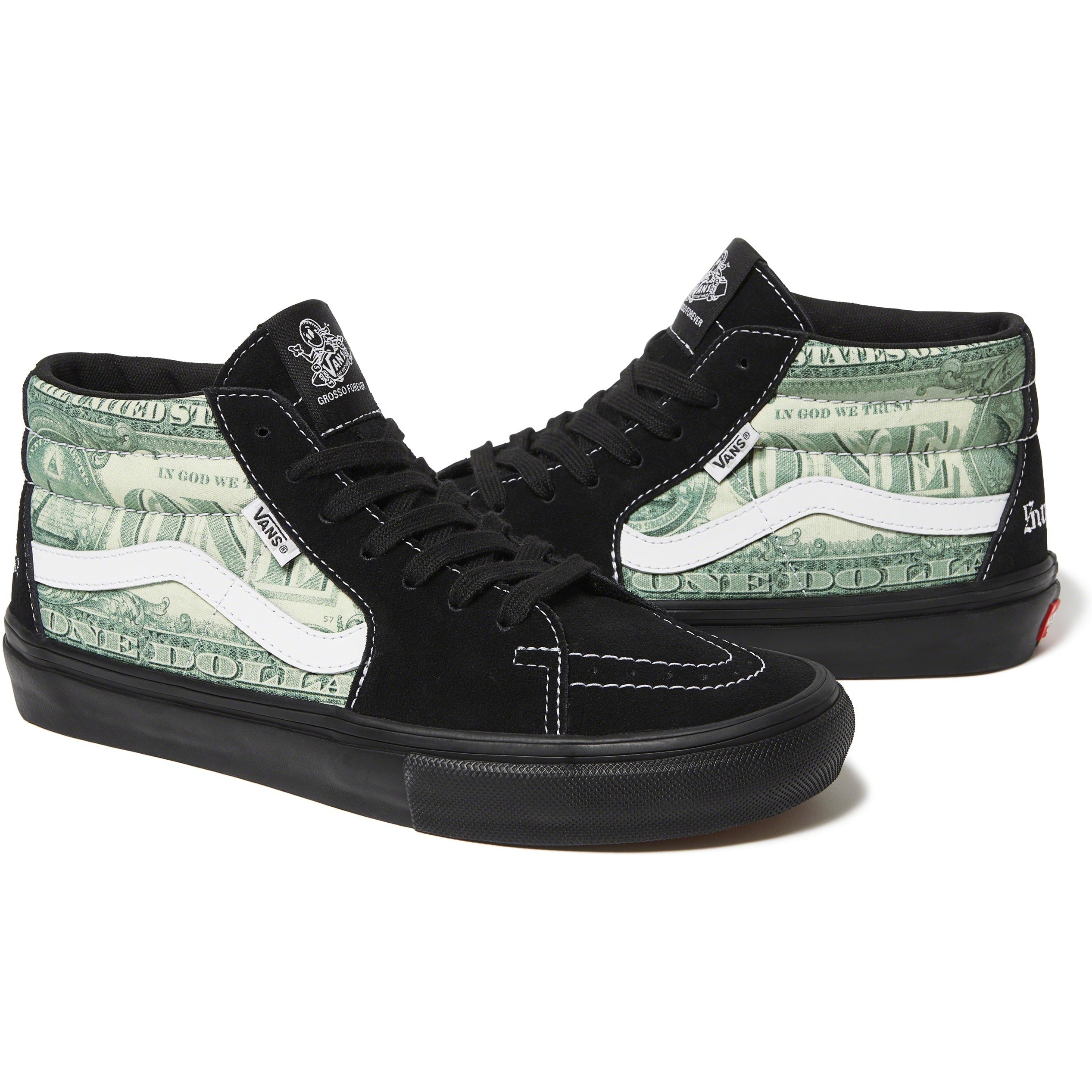 Supreme Supreme  Vans Dollar Skate Grosso Mid (SS23) - Black - $110
