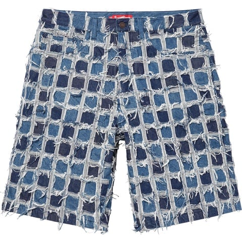 Frayed Patchwork Baggy Denim Short - Supreme