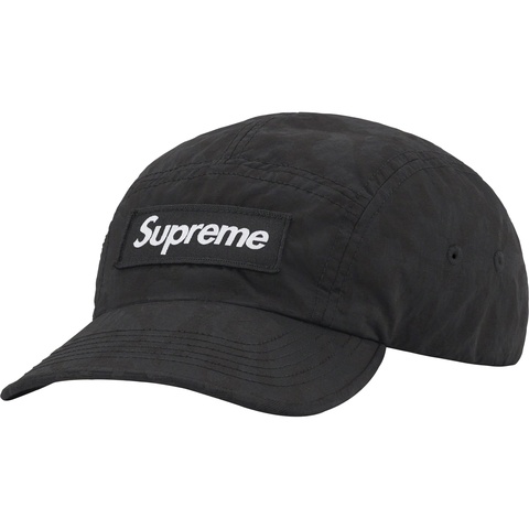 Supreme Overdyed Camo Nylon Camp Cap - Black