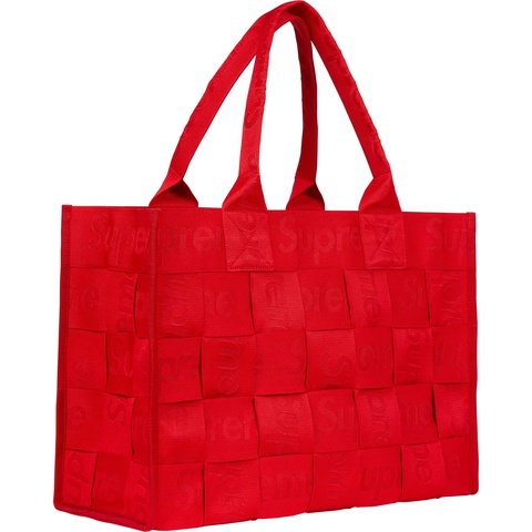 Supreme Woven Large Tote - Red