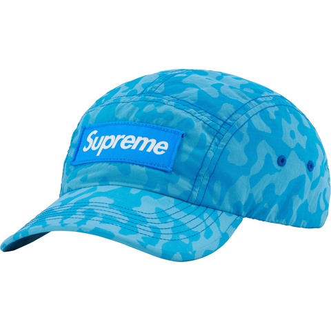 Supreme Overdyed Camo Nylon Camp Cap - Blue