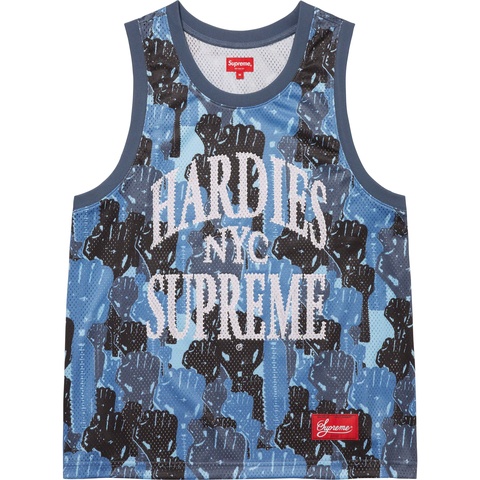 Supreme Supreme/Hardies Camo Basketball Jersey - Blue