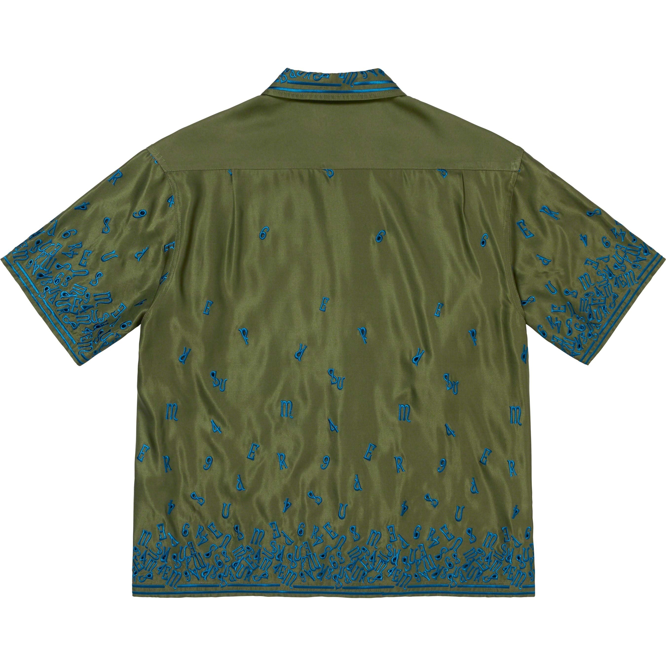 Supreme Nouveau Embroidered S S Shirt (SS23) - Olive - $168