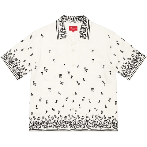 Supreme Nouveau Embroidered S/S Shirt - White