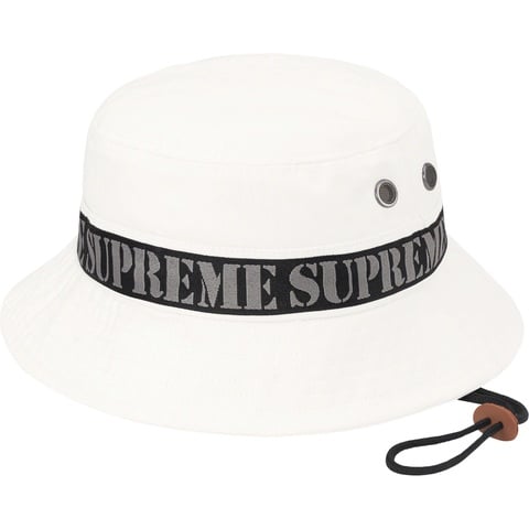 Supreme Stencil Webbing Boonie - White