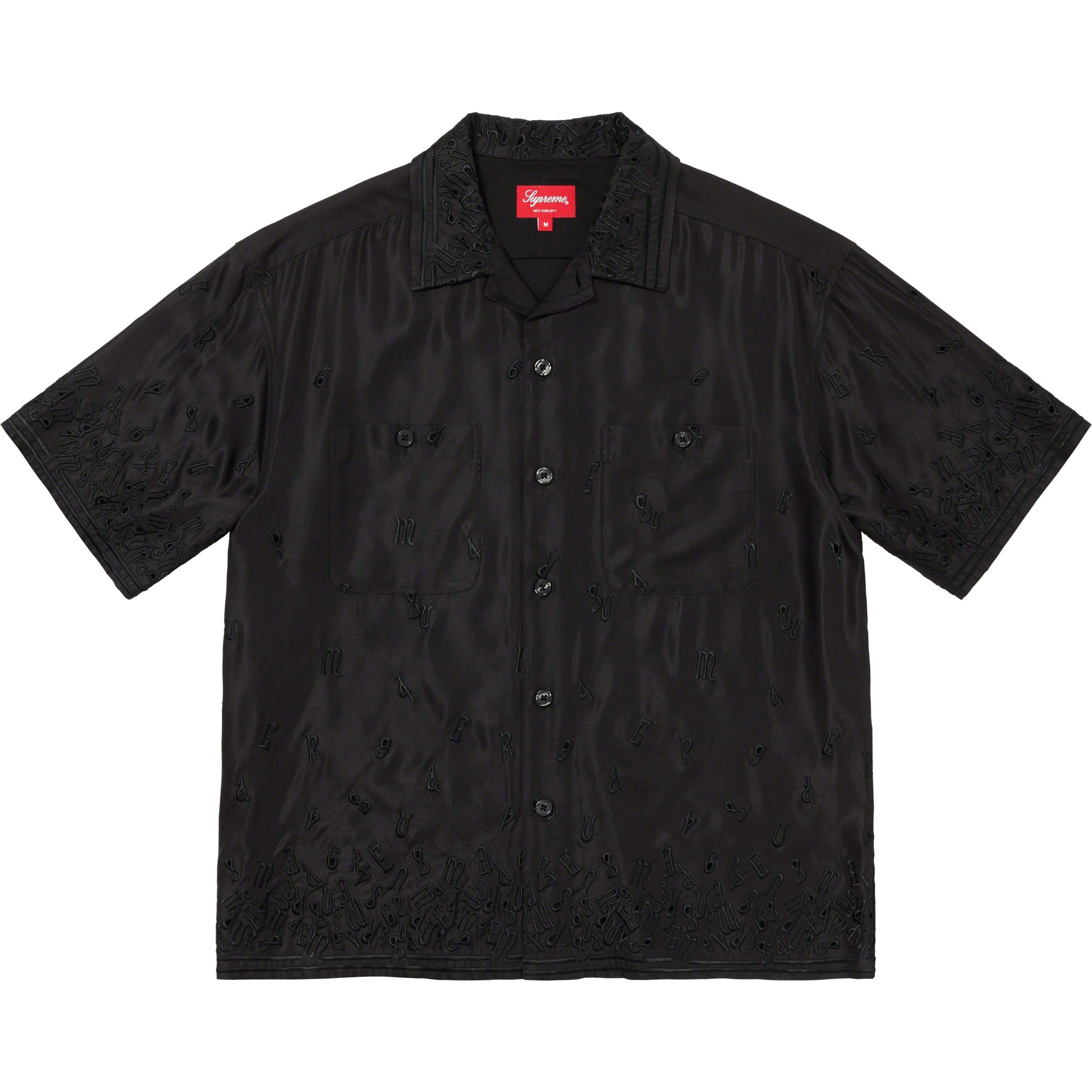 Supreme Nouveau Embroidered S S Shirt (SS23) - Black - $168