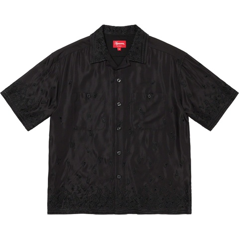 Supreme Nouveau Embroidered S/S Shirt - Black