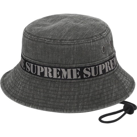 Supreme Stencil Webbing Boonie - Black
