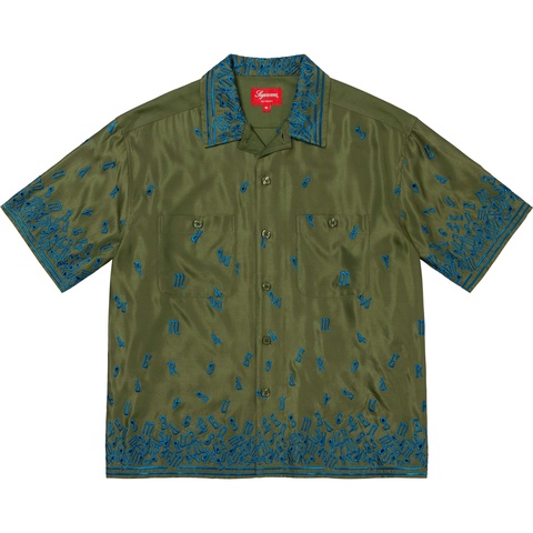 Supreme Nouveau Embroidered S/S Shirt - Olive