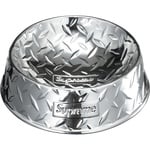 Supreme Diamond Plate Dog Bowl (SS23) - Silver