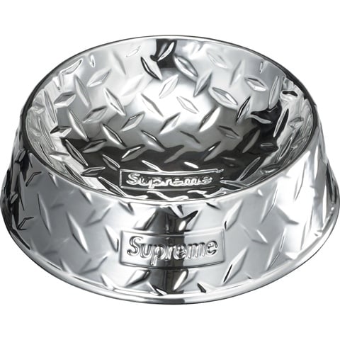 新品Supreme Diamond Plate Dog Bowl シルバー Diamond Plate Dog Bowl - spring/summer 2023 - Supreme