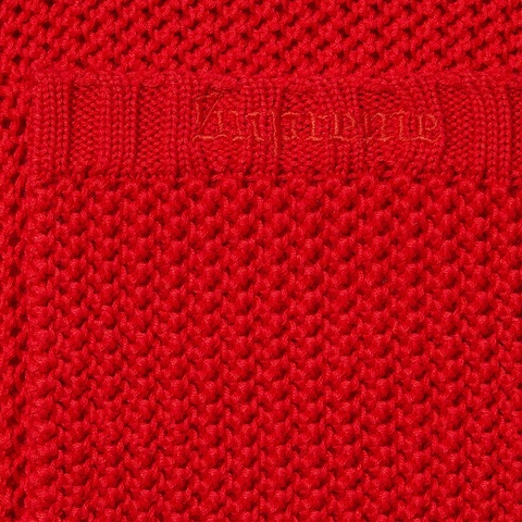 Supreme Dragon Zip Up Sweater Vest - Red