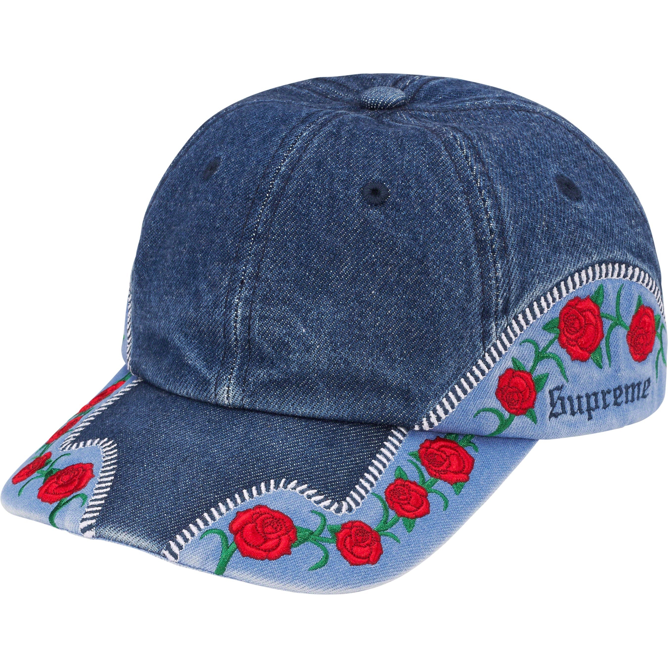 Supreme Roses 6-Panel (SS23) - Indigo - $58