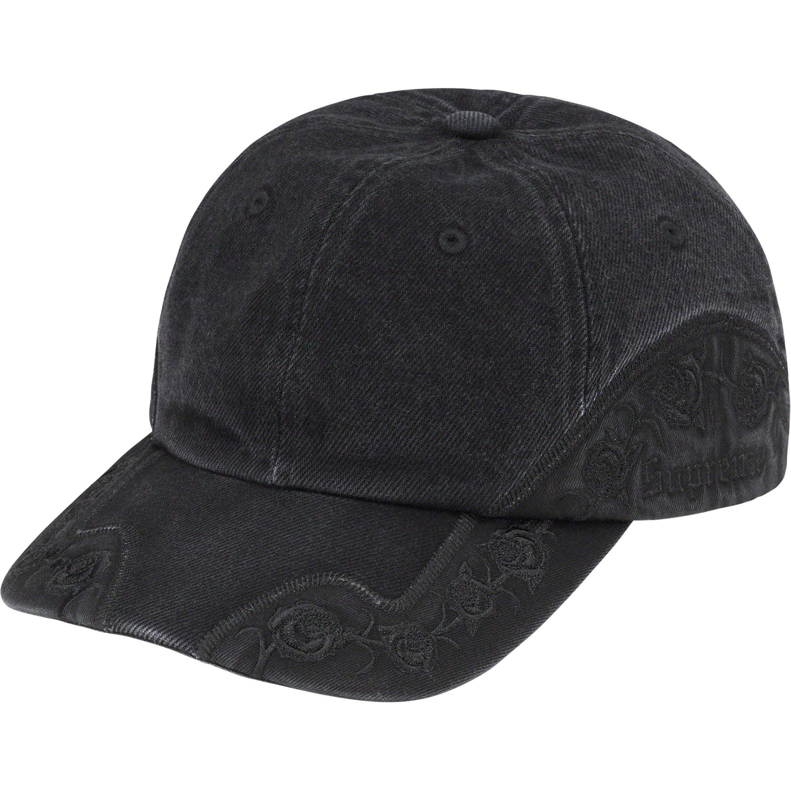 Supreme Roses 6-Panel (SS23) - Black - $58