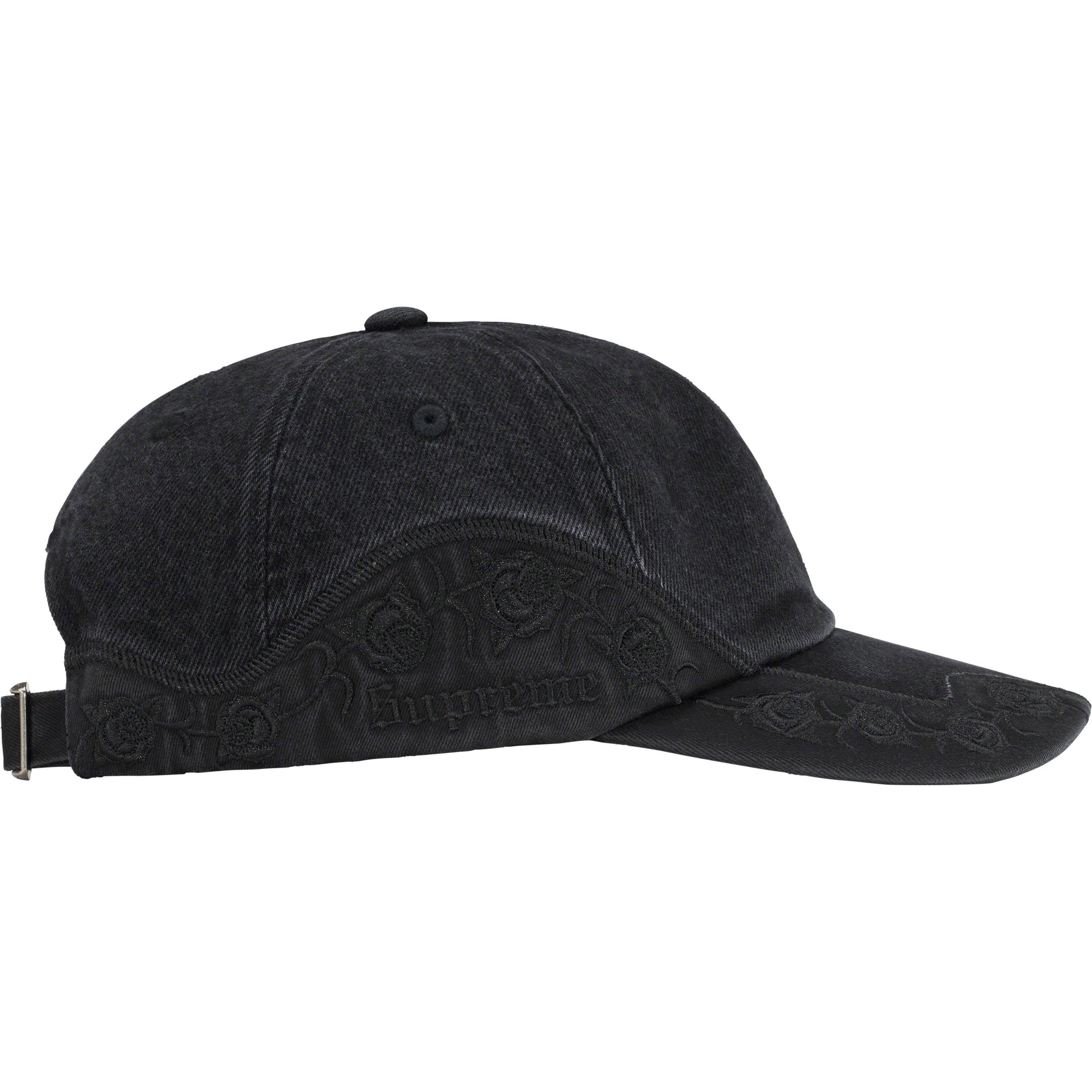 Supreme Roses 6-Panel (SS23) - Black - $58