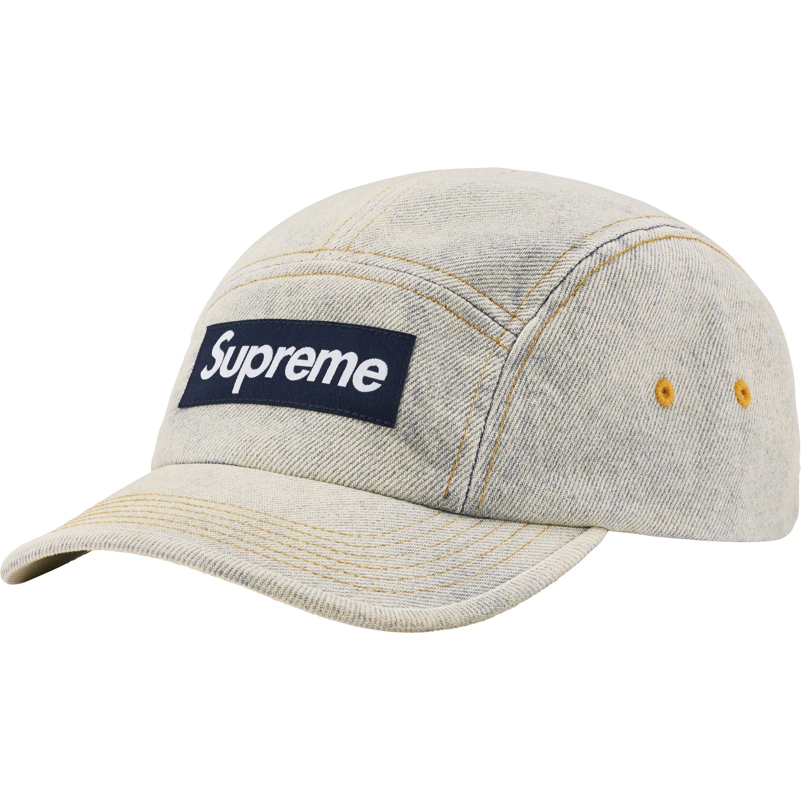 Supreme Denim Camp Cap (SS23) - Dirty Indigo - $48