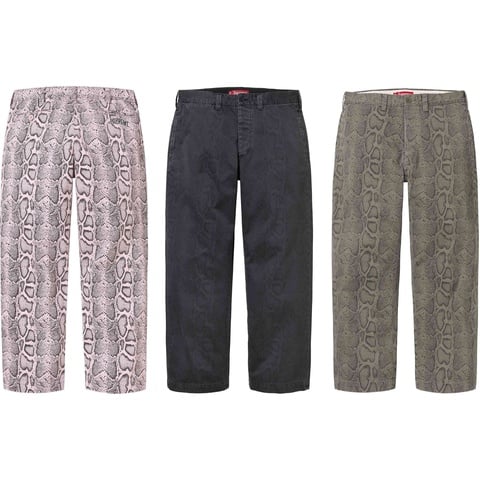 Snake Print Chino Pant - spring/summer 2024 - Supreme
