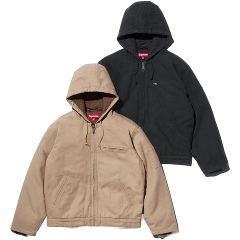 Supreme Thrasher Hooded Work Jacket M 黒 Supreme x Thrasher Hooded Work Jacket Black Tan 2colors Size S-XXL