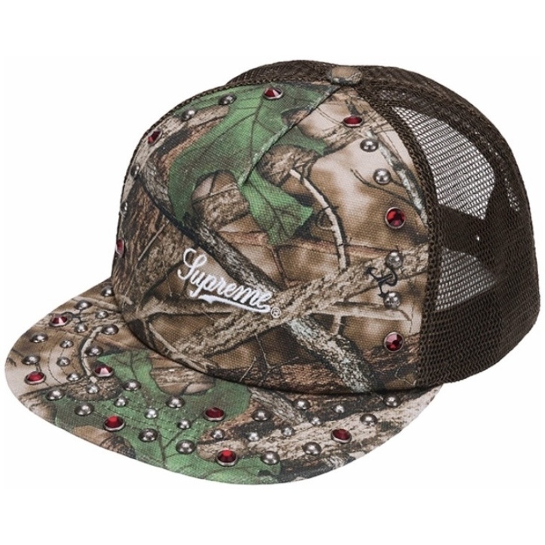 Supreme®/b.b. Simon Studded Canvas Mesh Back 5-Panel