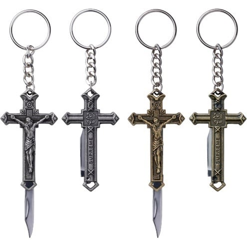 Crucifix Folding Knife Keychain - SupremeCommunity