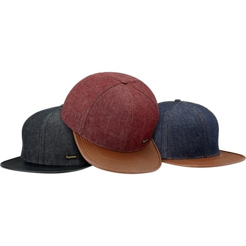 Supreme Denim Leather 6 Panel
