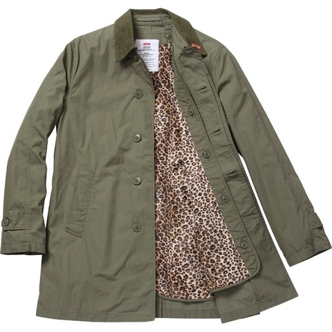 Supreme Leopard Lined Trench Coat 1