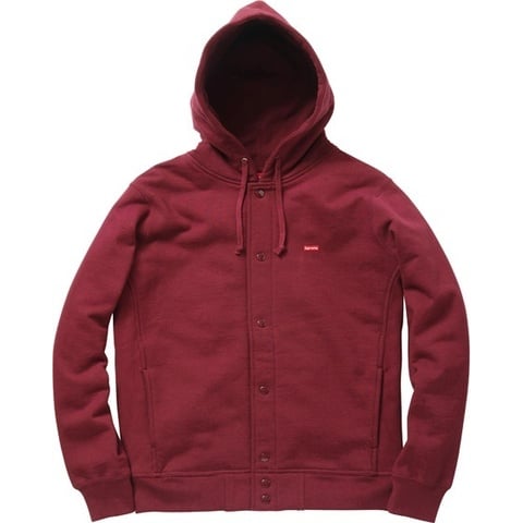 Supreme Snap Front Hooded Sweat