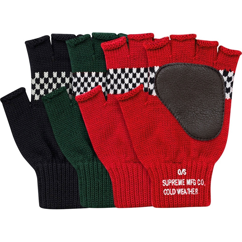 Supreme Checkered Fingerless Gloves (fall/winter 2012)