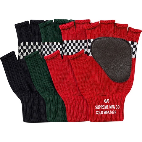 Supreme Checkered Fingerless Gloves