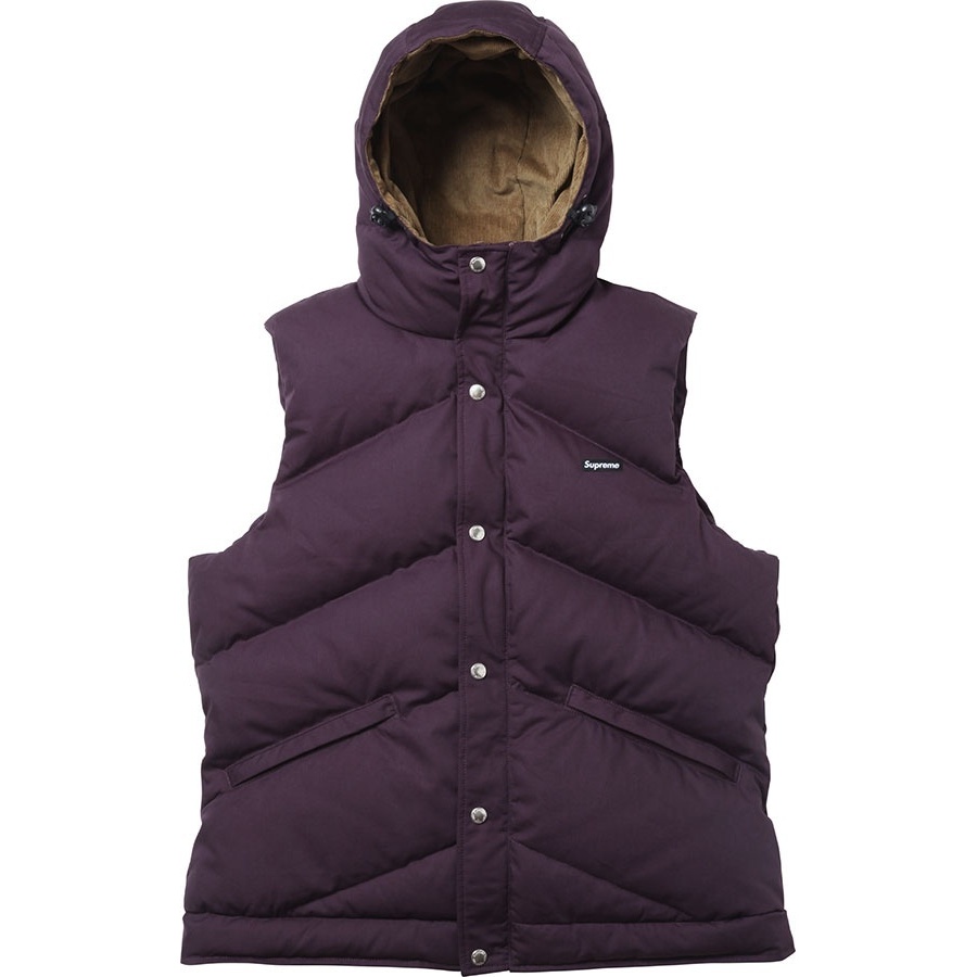 正規品 12AW supreme hooded down vest ダウン 1d3ae2a2b2cf4a6186f9d755beec7a