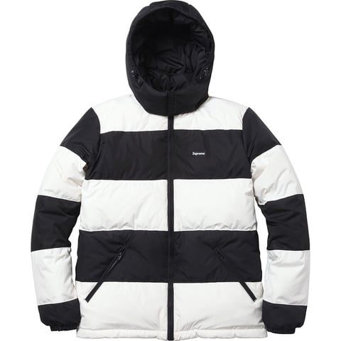 Supreme Reversible Striped Down Jacket