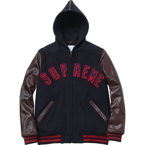 Supreme Hooded Varsity Jacket 3