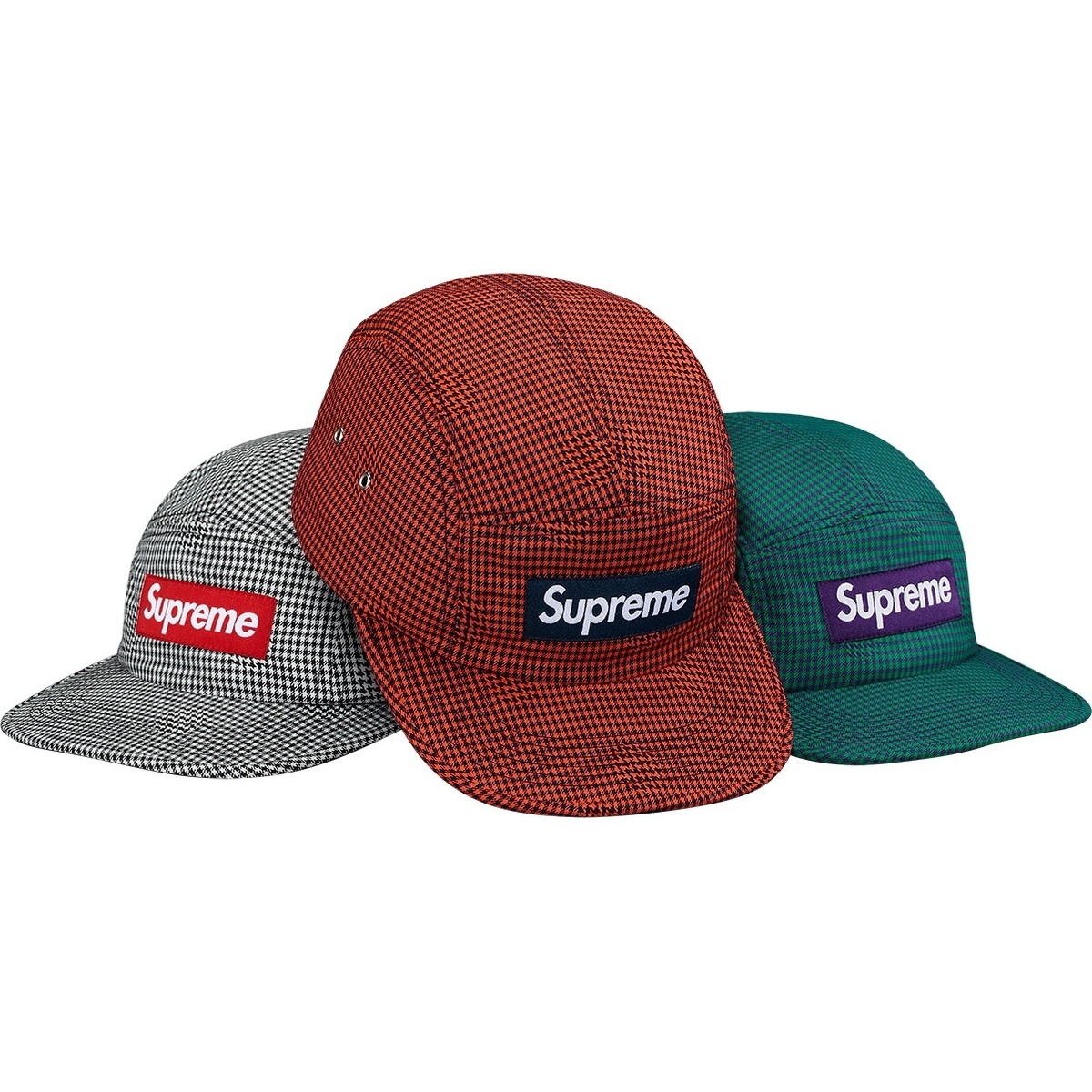 Supreme Houndstooth Dot Camp Cap (fall/winter 2013)