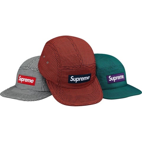 Supreme Houndstooth Dot Camp Cap
