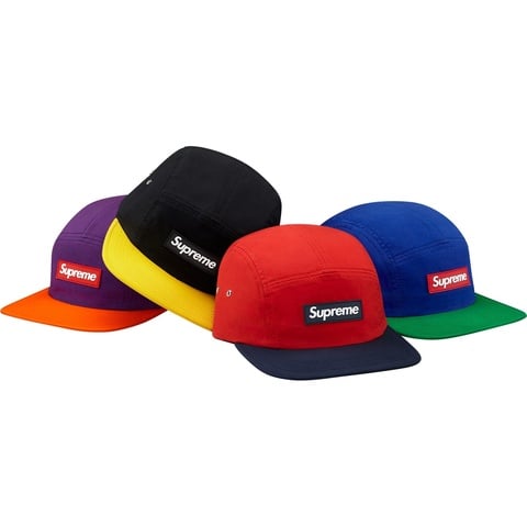 Supreme Tri-Color Rubber Logo Camp Cap