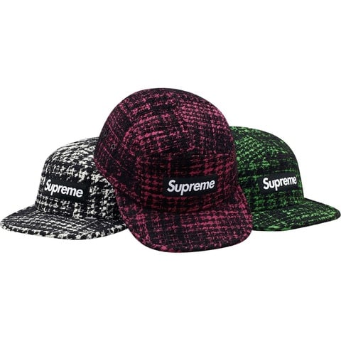 Supreme Broken Houndstooth Camp Cap