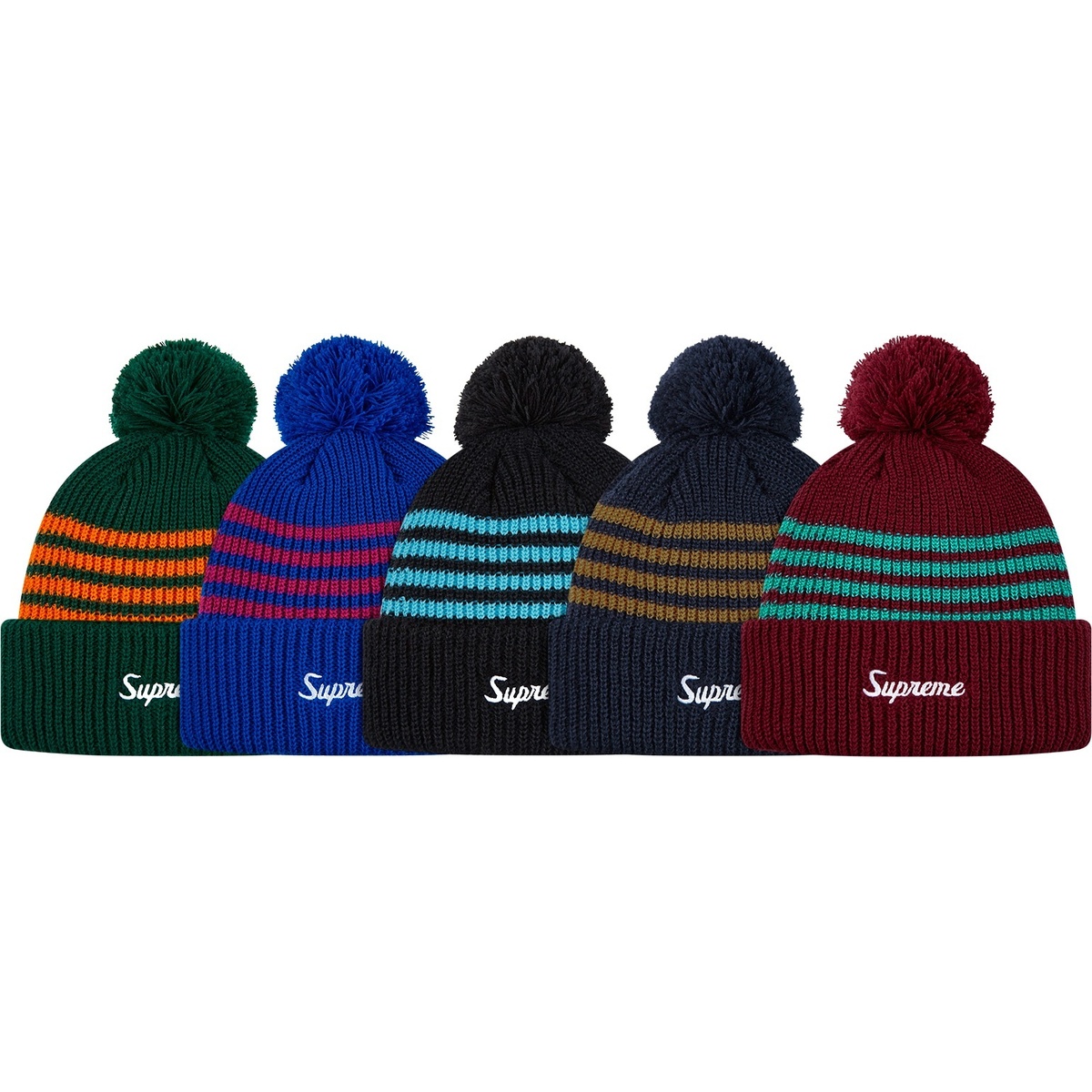 Supreme 4-Stripe Loose Gauge Beanie (fall/winter 2013)