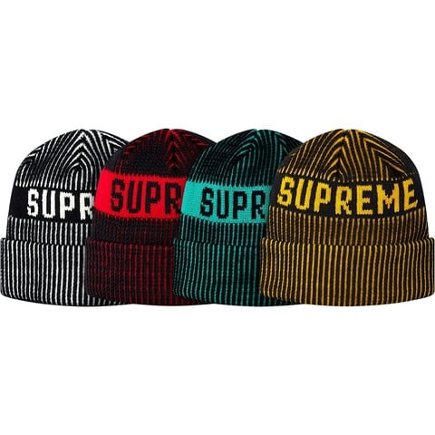 Supreme Rib Stripe Beanie