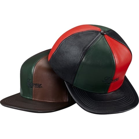 Supreme Leather Pinwheel 6-Panel Hat